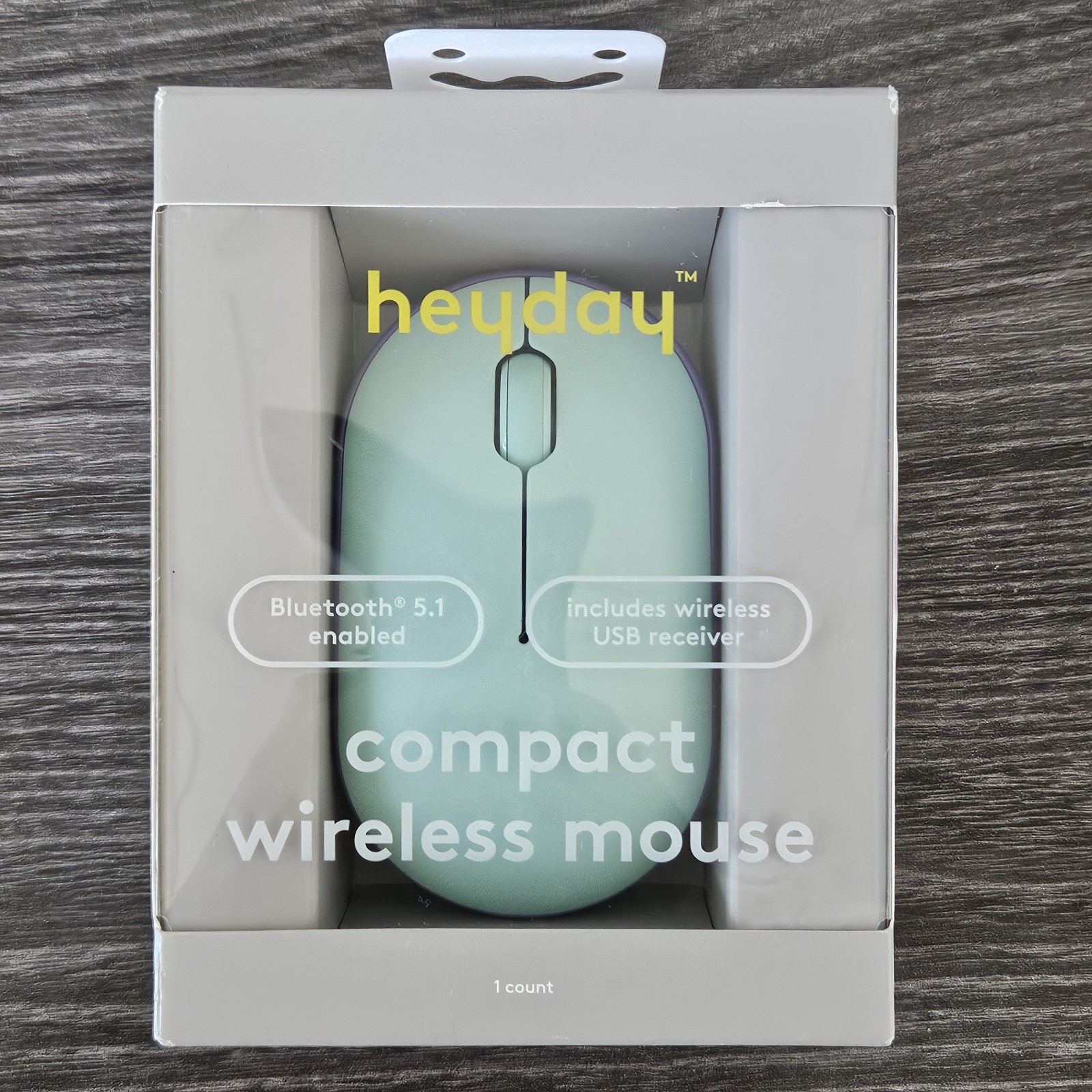 Heyday Bluetooth 5.1 Compact Wireless Mouse USB Receiver Mint Green New