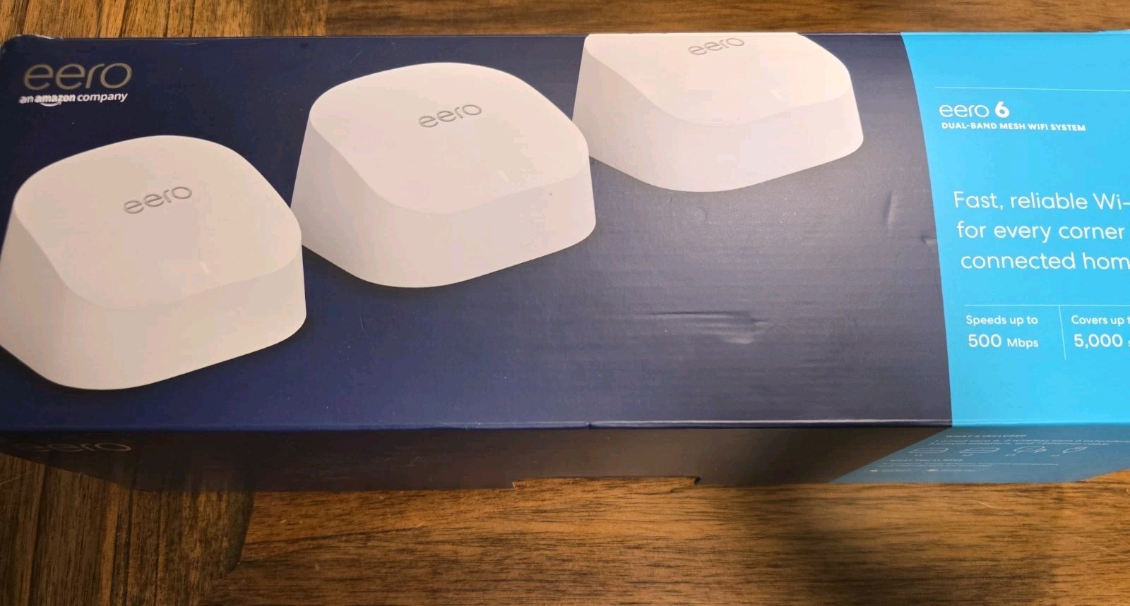 Amazon eero 6 Dual-Band Mesh Wi-Fi 6 System  Covers Up to 5000 Sq Ft