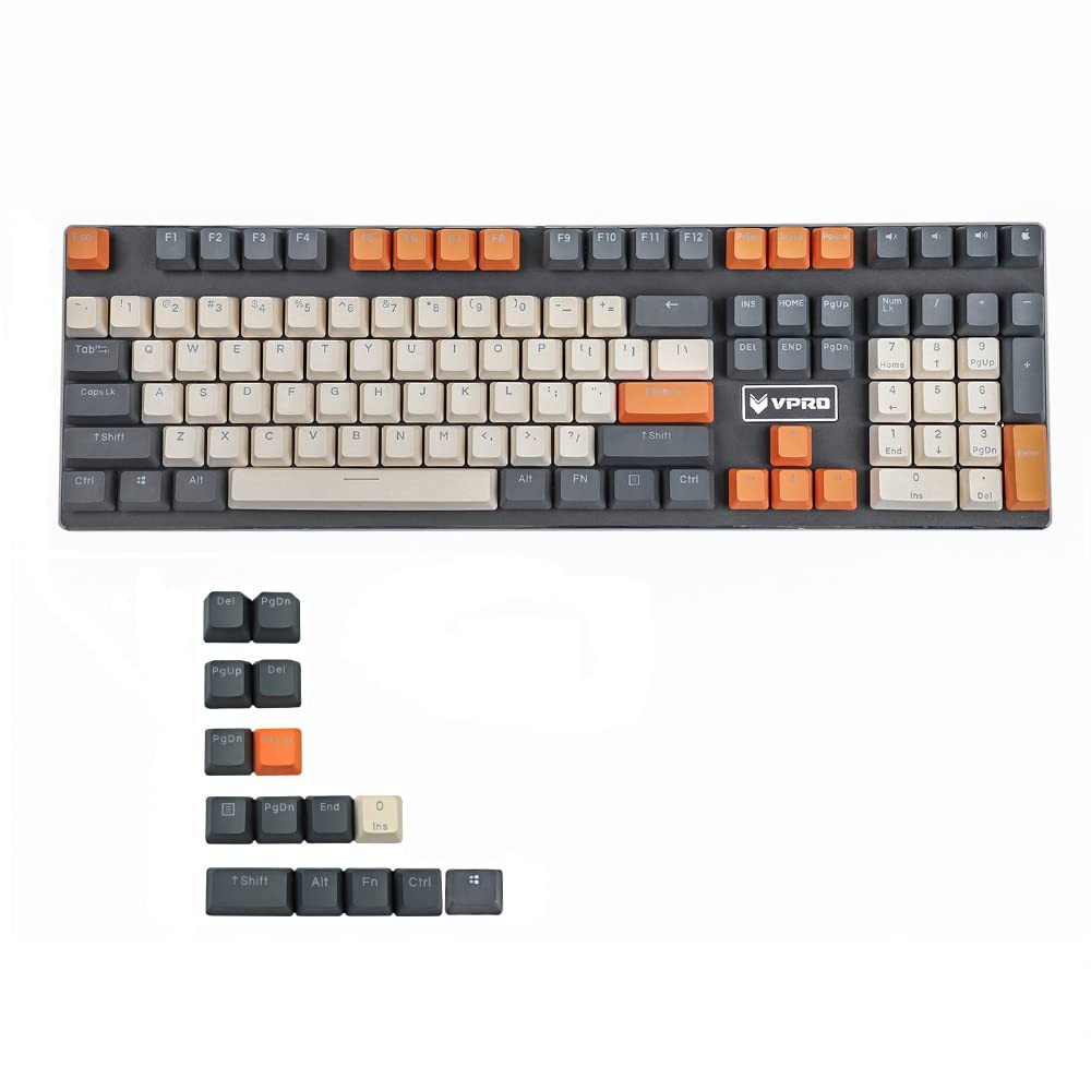 122 Key Double Shot PBT Shine Through OEM Keycaps Rainbow Carbon Backlit