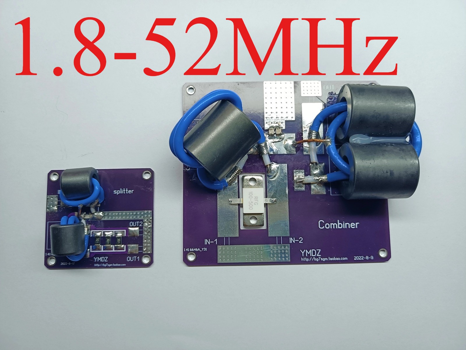 1.8-52MHz HF RF Power Divider Board Combiner Splitter RF Signal Distribution Mod