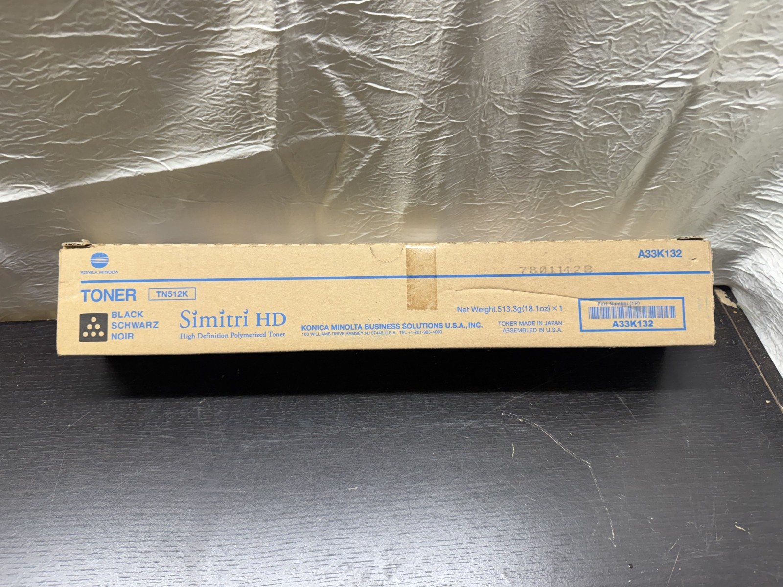 Genuine Konica Minolta TN512K Black Toner Cartridge A33K132 bizhub C454 C554
