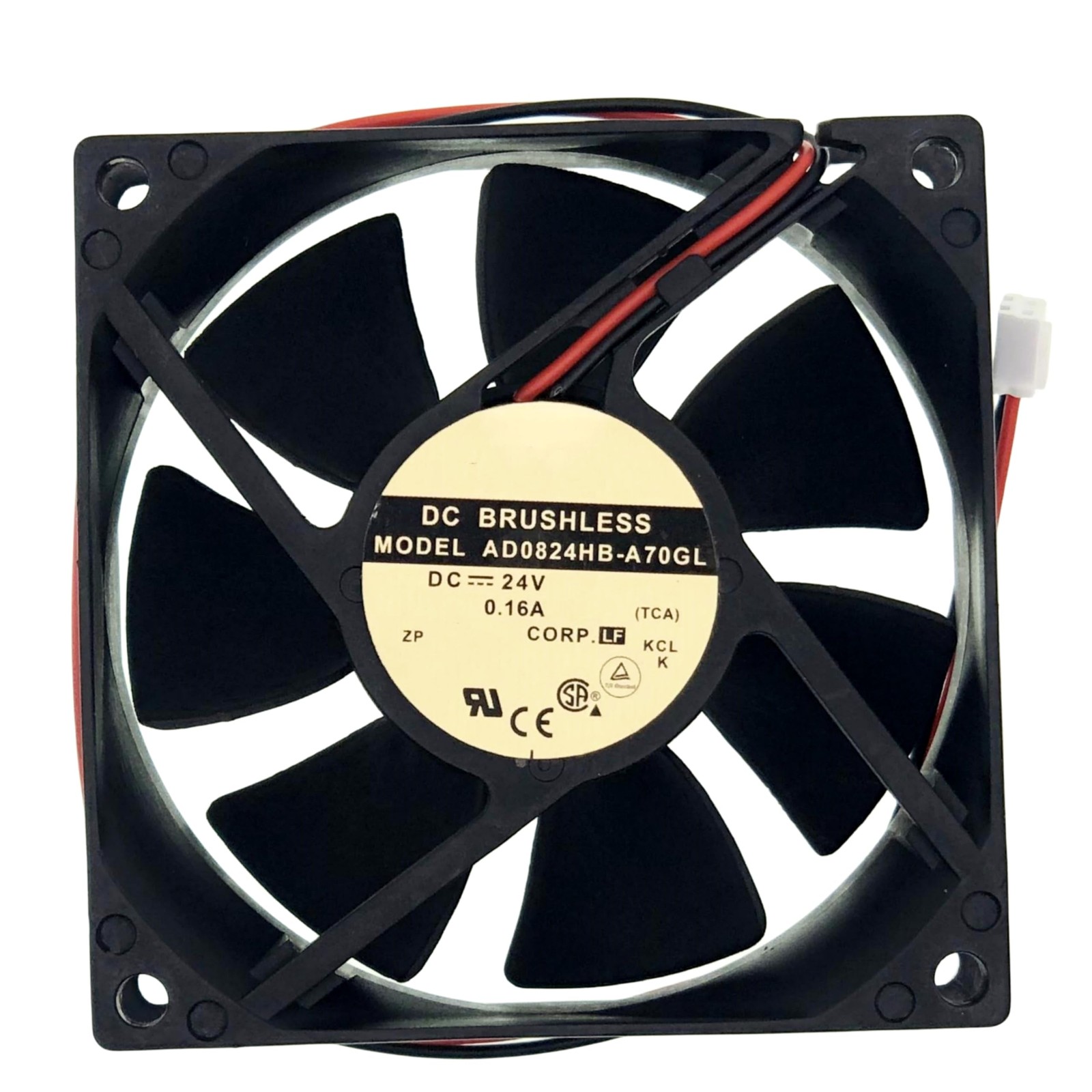 for ADDA AD0824HB-A70GL DC24V 0.16A Size:80X80X25mm, 2-Wire Cooling Fan.