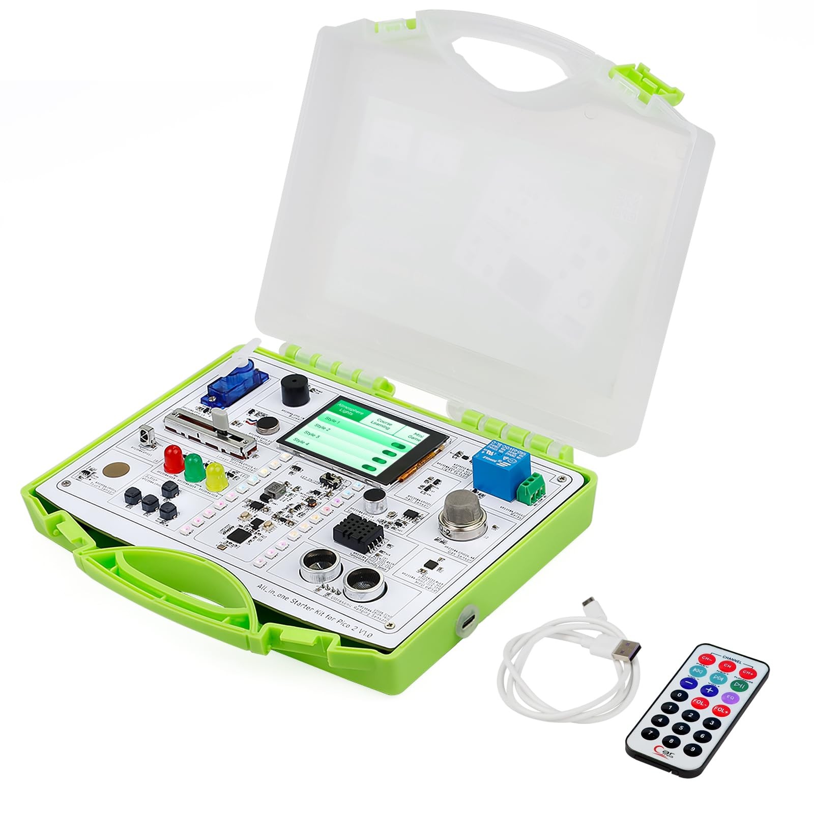 All-in-Starter Kit for Pico 2 RP2350 with Common Board Design and Online Tuto...
