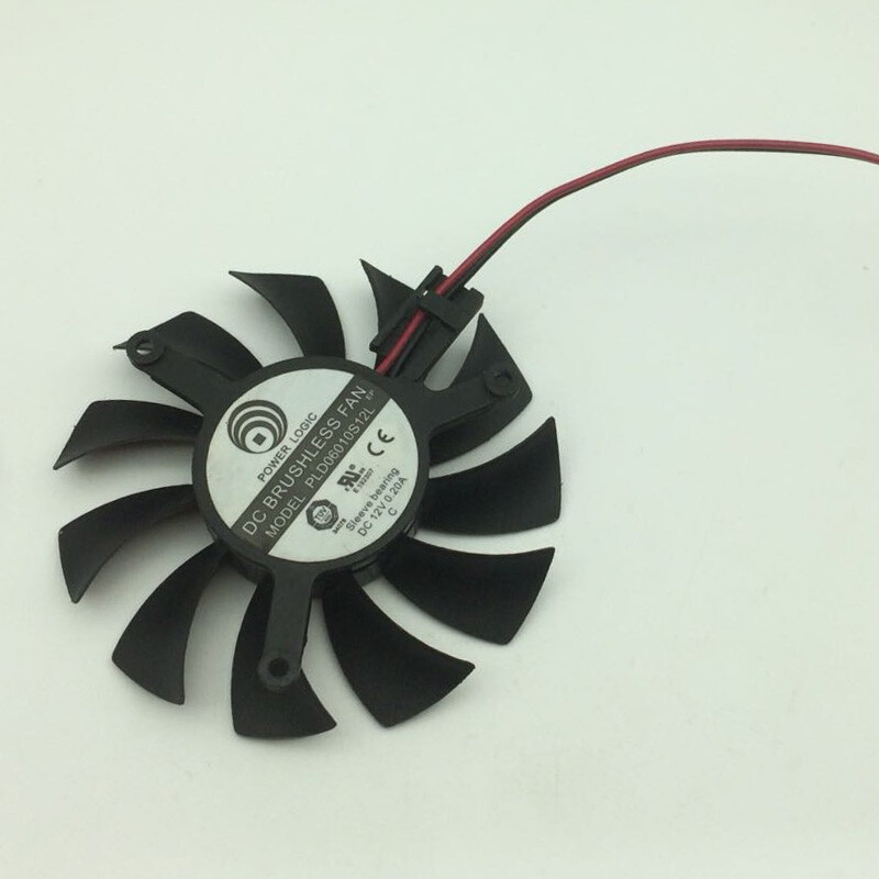 53mm power logic PLD06010S12L 12v 0.20A video card Fan 2Pin