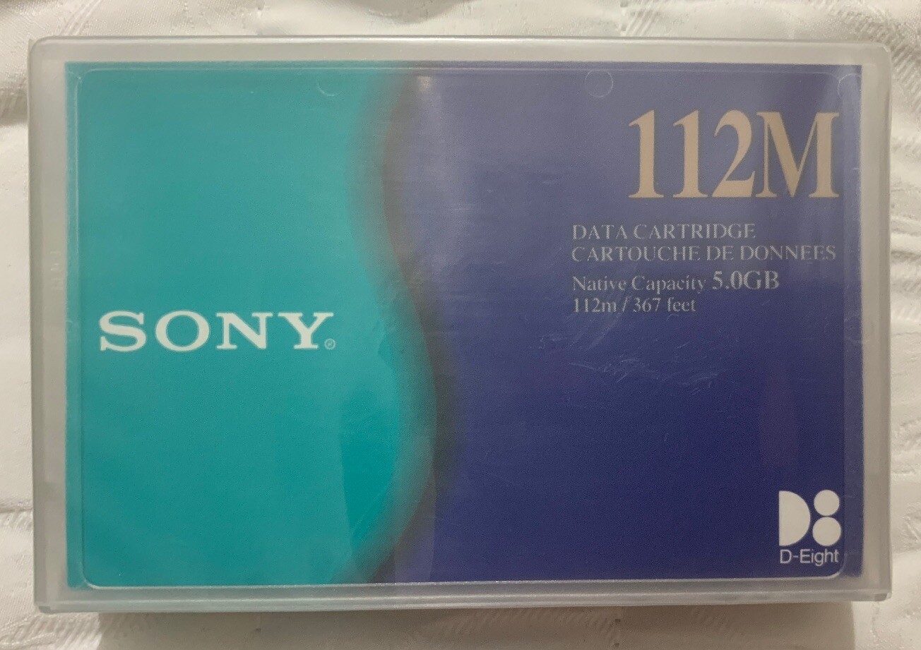 Sony D8 D-Eight Data 8mm Tape/Cartridge 5GB 112, QG112M Factory Sealed 