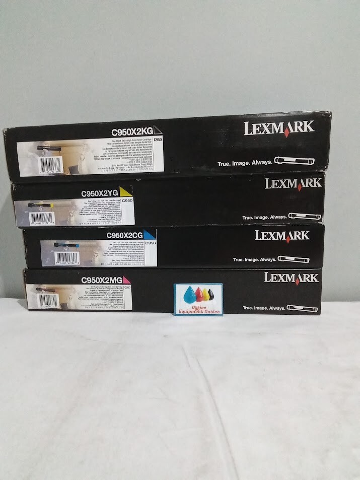 Lexmark C950X2KG C950X2YG C950X2CG C950X2MG Extra High Yield Toner Cartridge Set