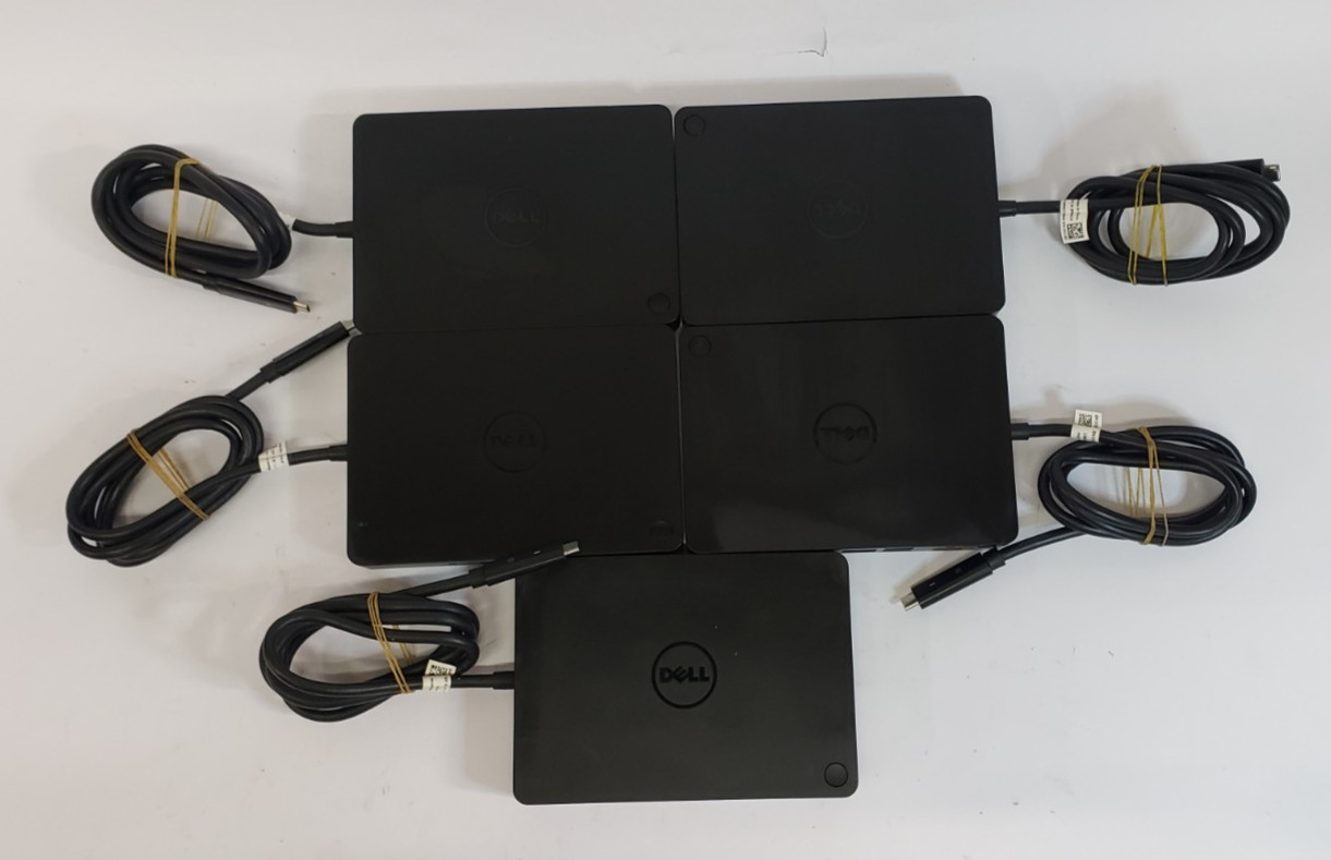 LOT OF 5 Dell WD15 K17A Dock Stations Tested and Working