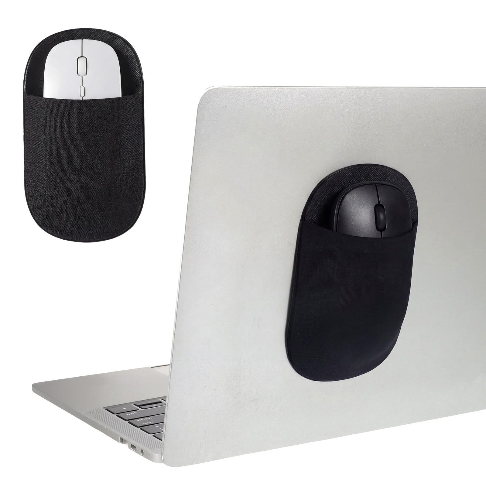 Universal Stick-On Pouch Stick-On Holder for Laptop for Wireless Mouses Reusa...
