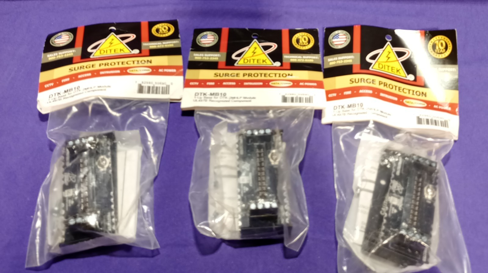 Lot Of 3 Ditek Surge Protection DTK-MB10