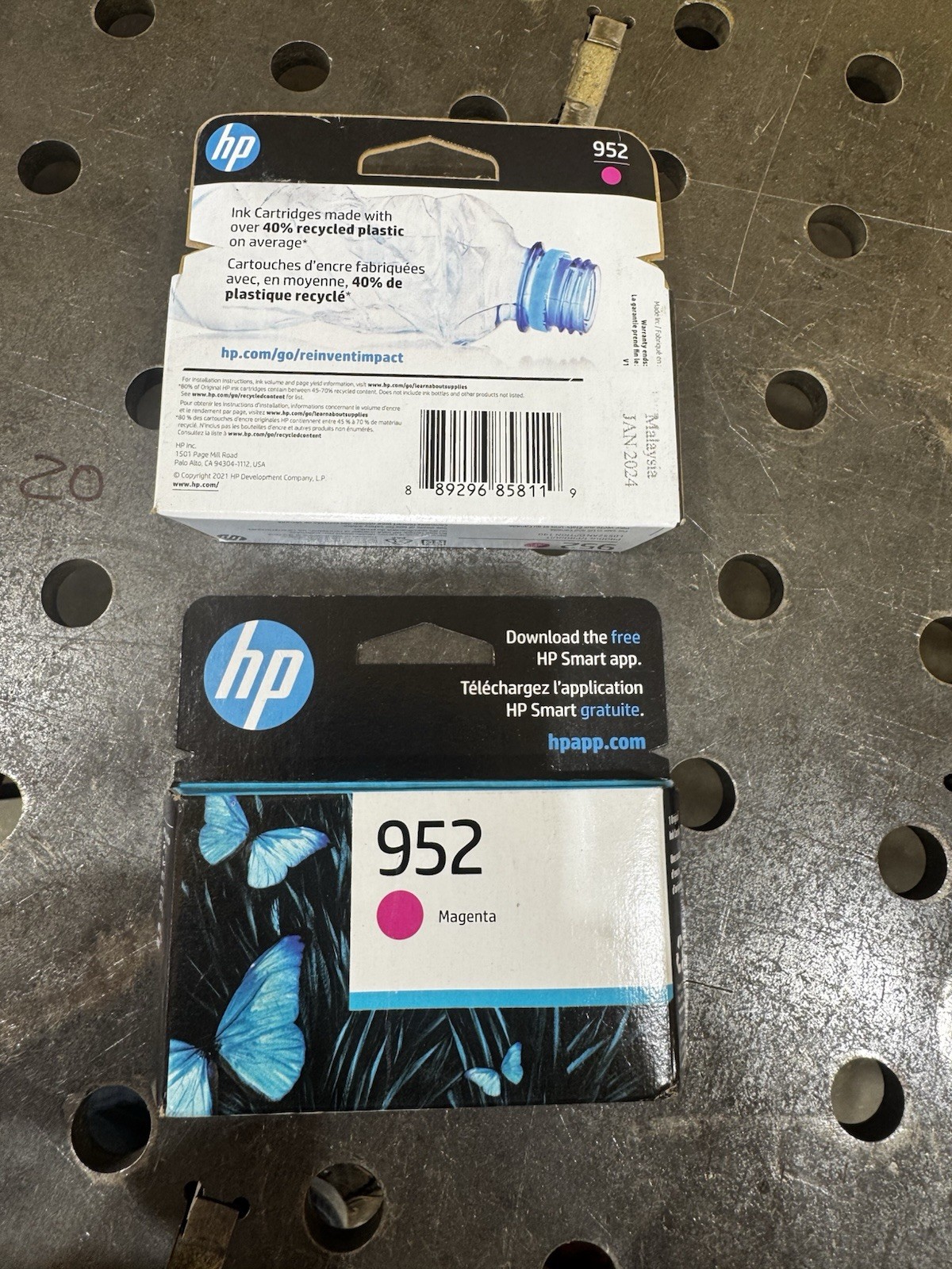 HP 952 Magenta Genuine Original Inkjet Ink Cartridge L0S52AN Qty 2 Units EXPIRED