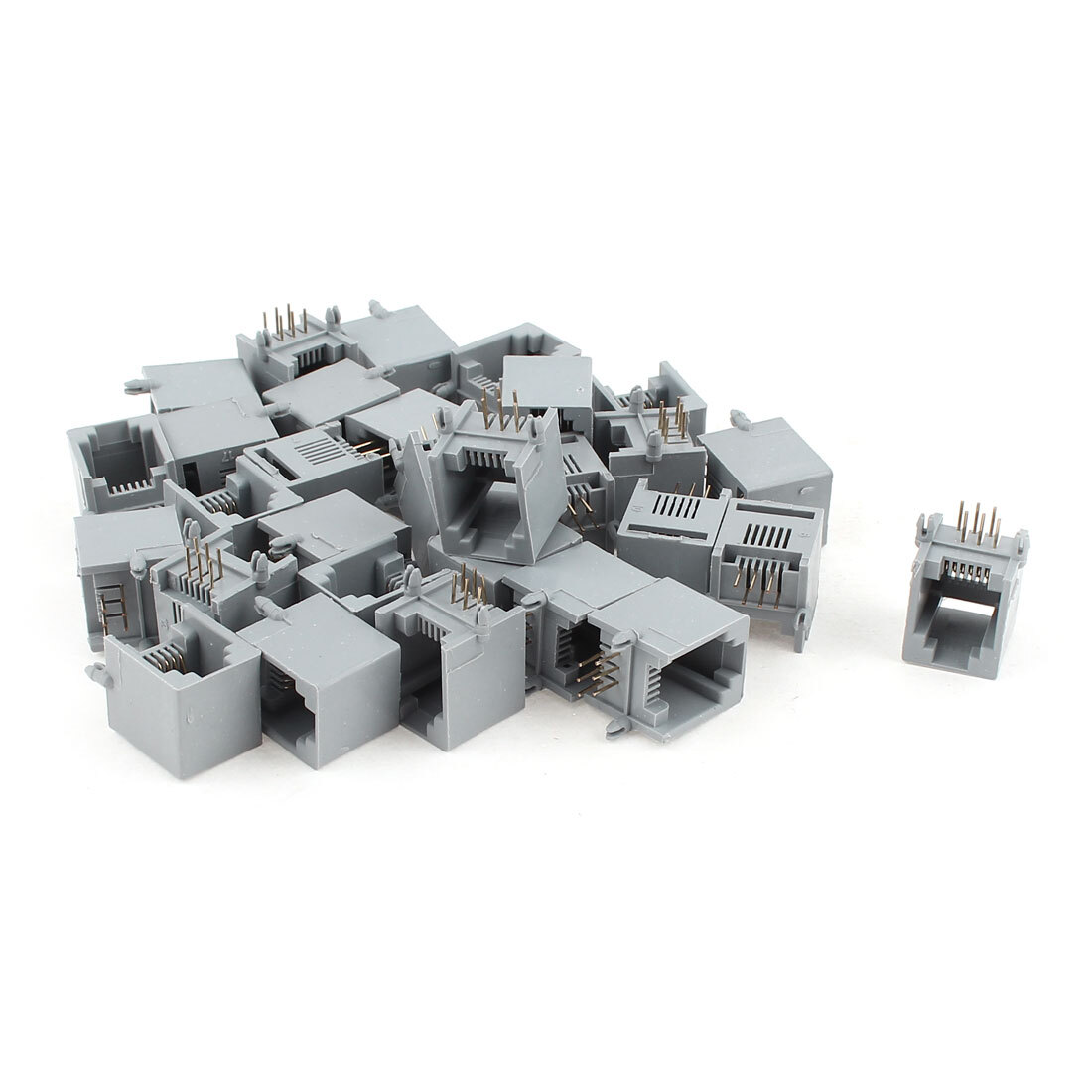 30pcs RJ11 Modular Jack 6P6C 6 Pins PCB Mount Telephone Connector