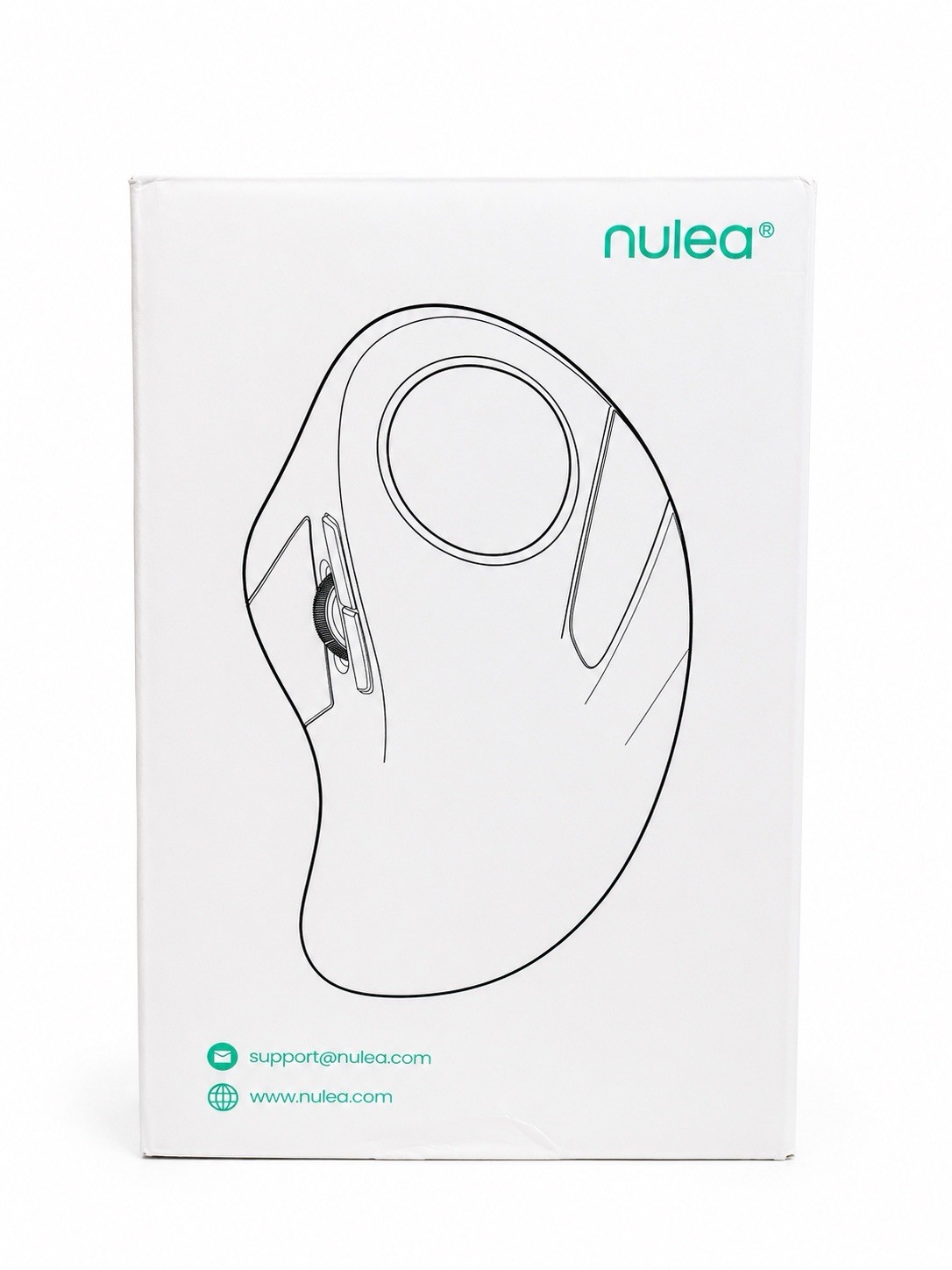 Nulea M505 Wireless Red Trackball Mouse Rechargeable Bluetooth USB Ergonomic