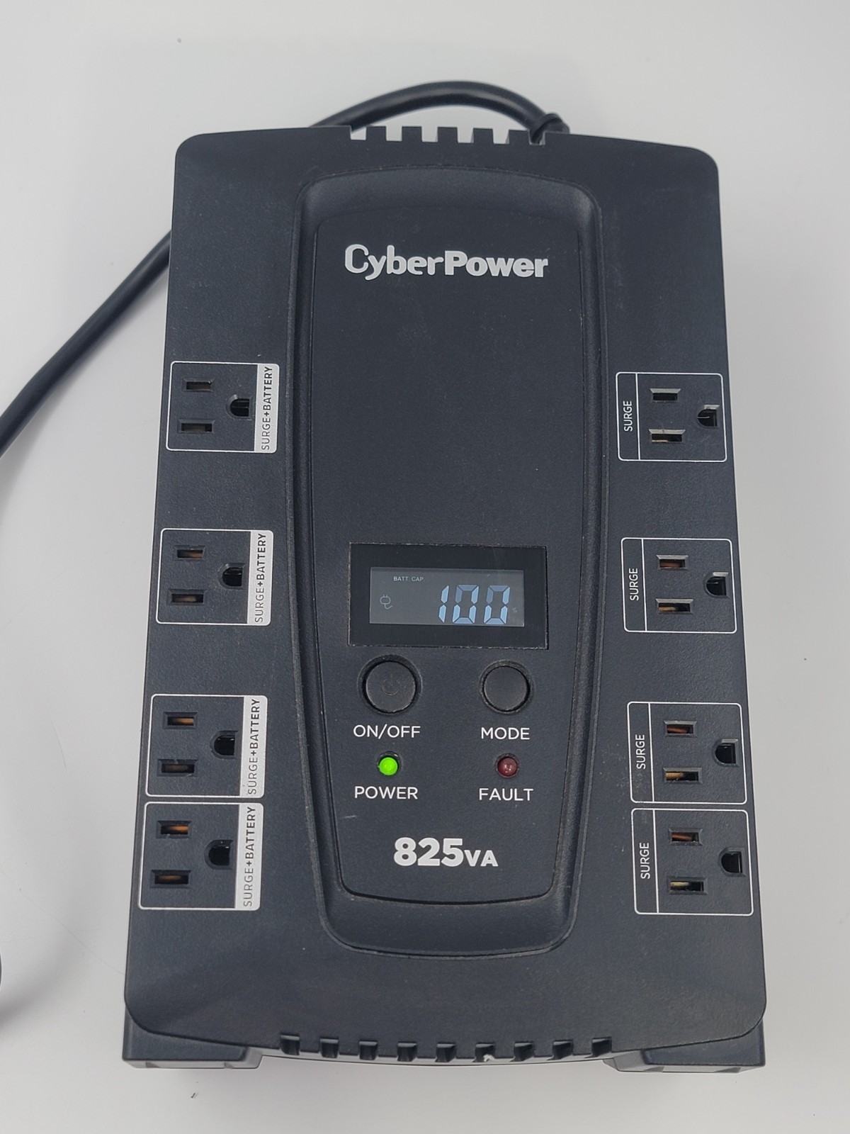 CyberPower CP825LCDa 825VA 450W LCD UPS Battery Backup 8 Outlet Working