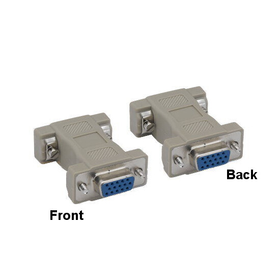 10PCS HD15 Female to Female Changer Adapter VGA 15Pin Shielded Molded Video