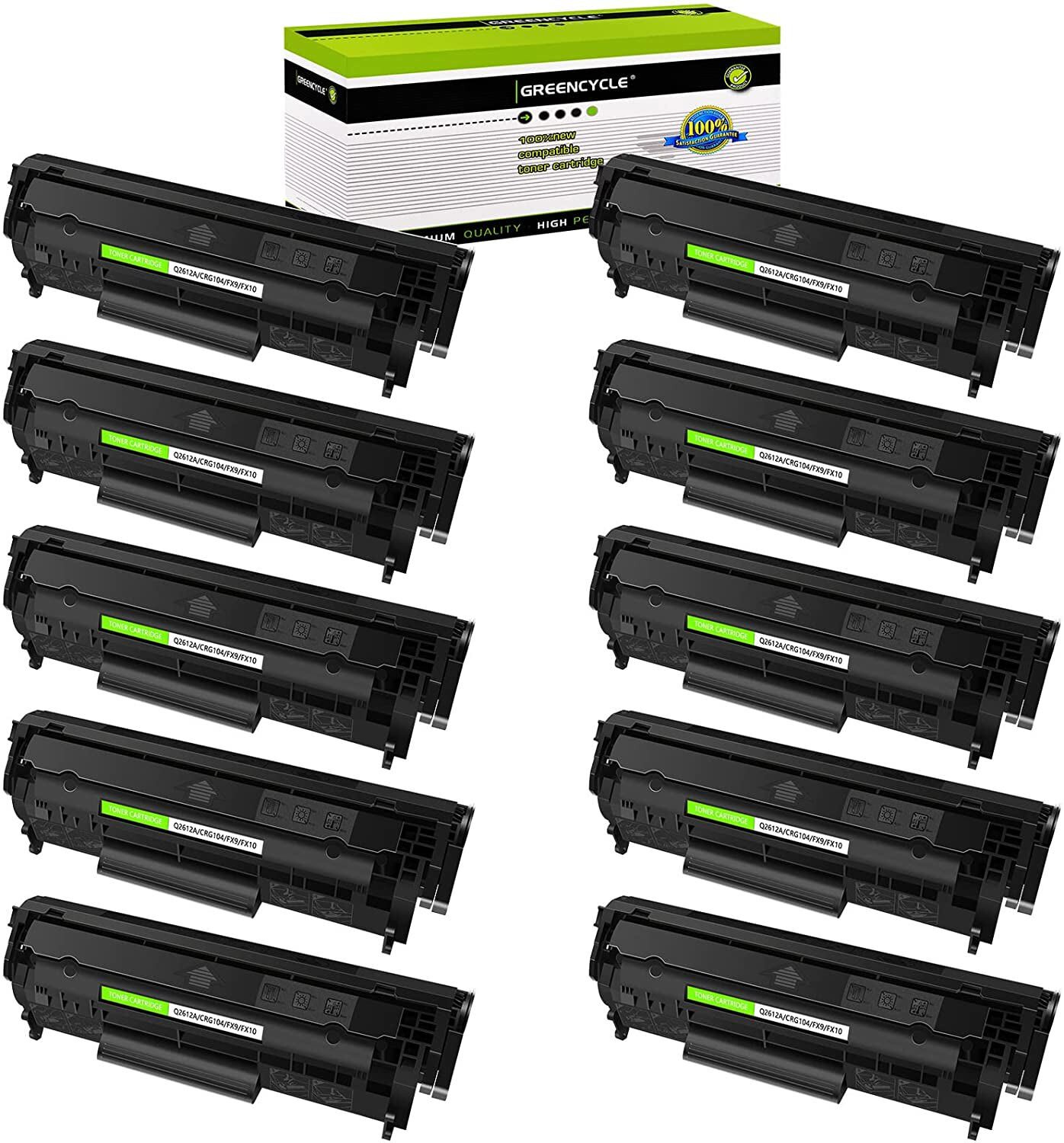 10PK Q2612A 12A Toner Cartridge for HP LaserJet M1319 M1319 1010 1012 1018 1020