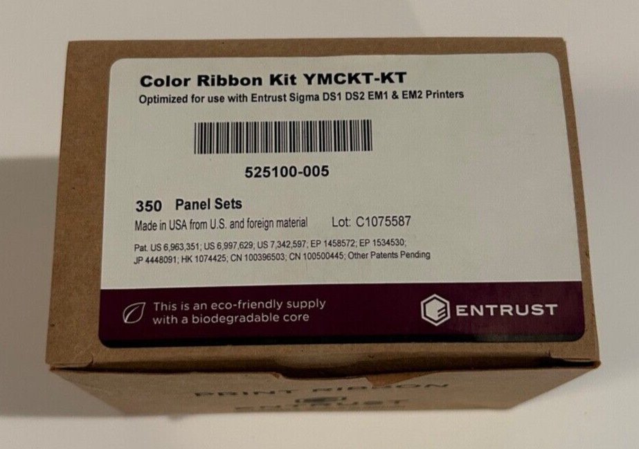 Entrust (Datacard) Full-Color Ribbon YMCKT-KT 525100-005 -  350 prints 