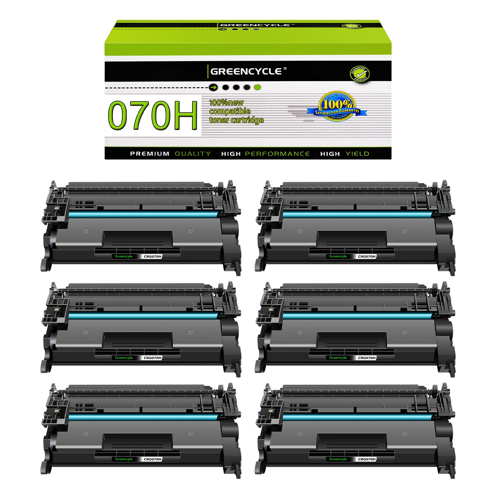 6PK Black Toner Cartridge CRG070H for Canon MF465dw LBP240dw LBP241dw LBP243dw