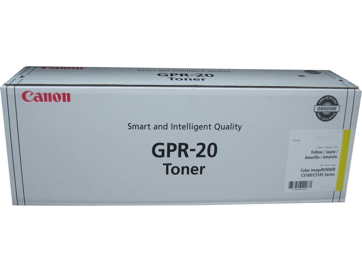 Canon 1066B001AA GPR-20Y GPR20 Yellow Toner Cartridge Genuine OEM Original