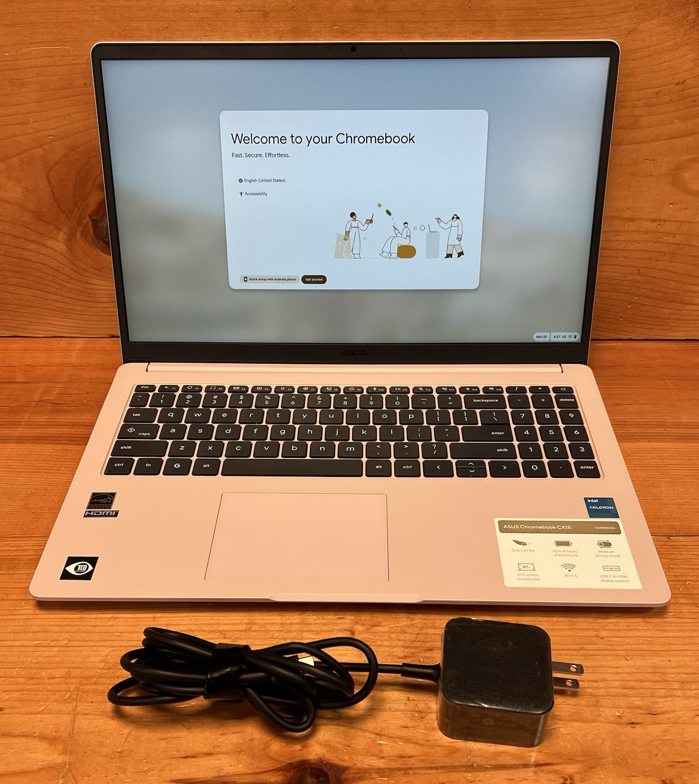 ASUS Chromebook CX15 CX1505CKA 15.6" 128GB 4GB ChromeOS Factory Restored