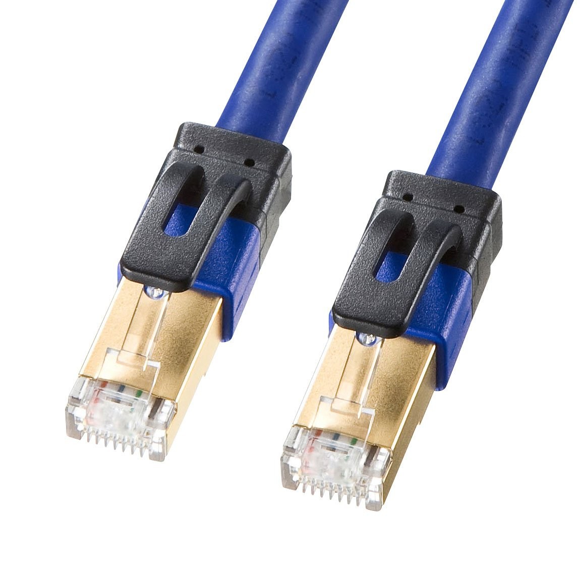Sanwa Supply KB-T7A-15BL CAT7A LAN Cable, 49.2 ft (15 m), 15m, blue