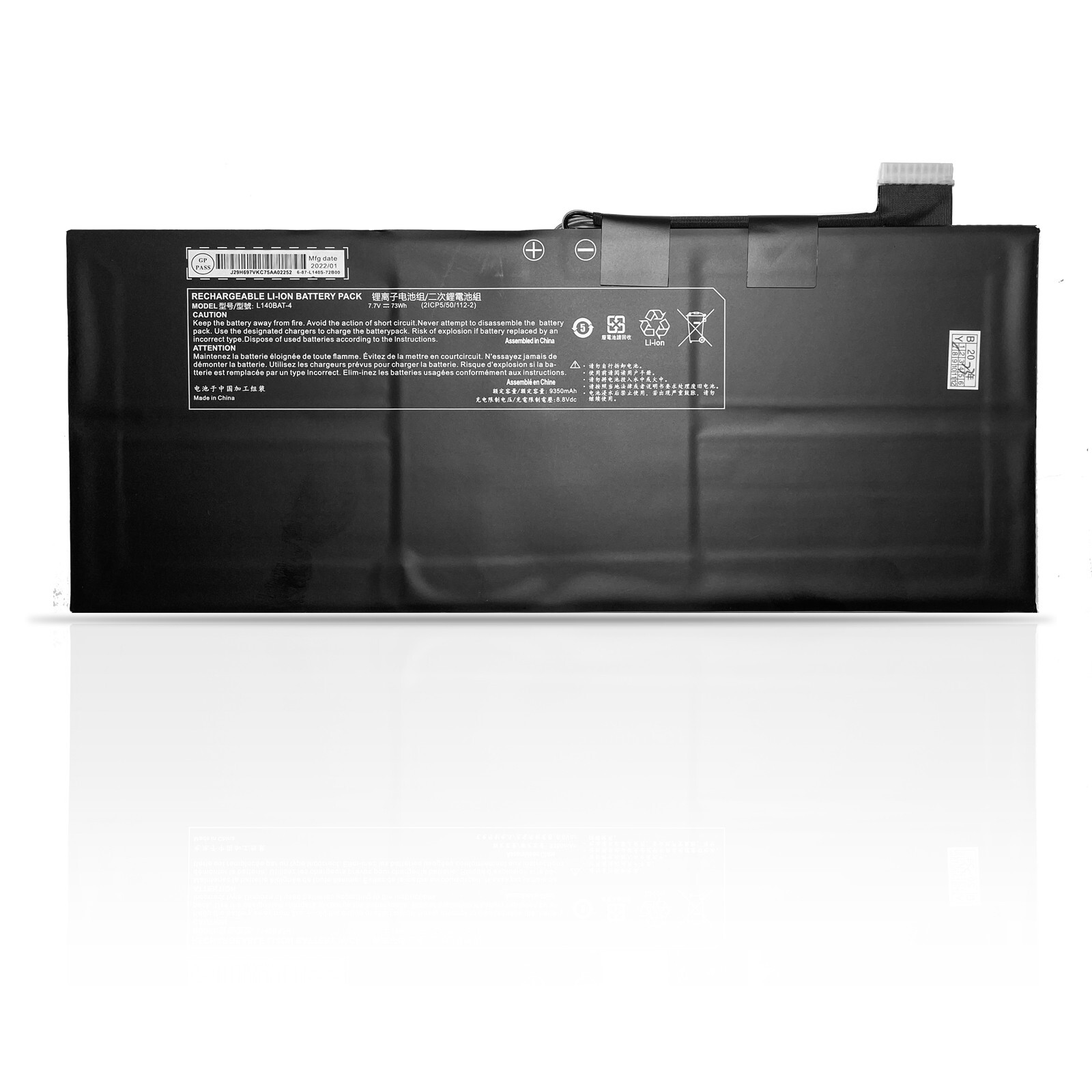 New Genuine L140BAT-4 6-87-L140S-72B01 battery for Clevo Lemp9 System76 Pro 73Wh