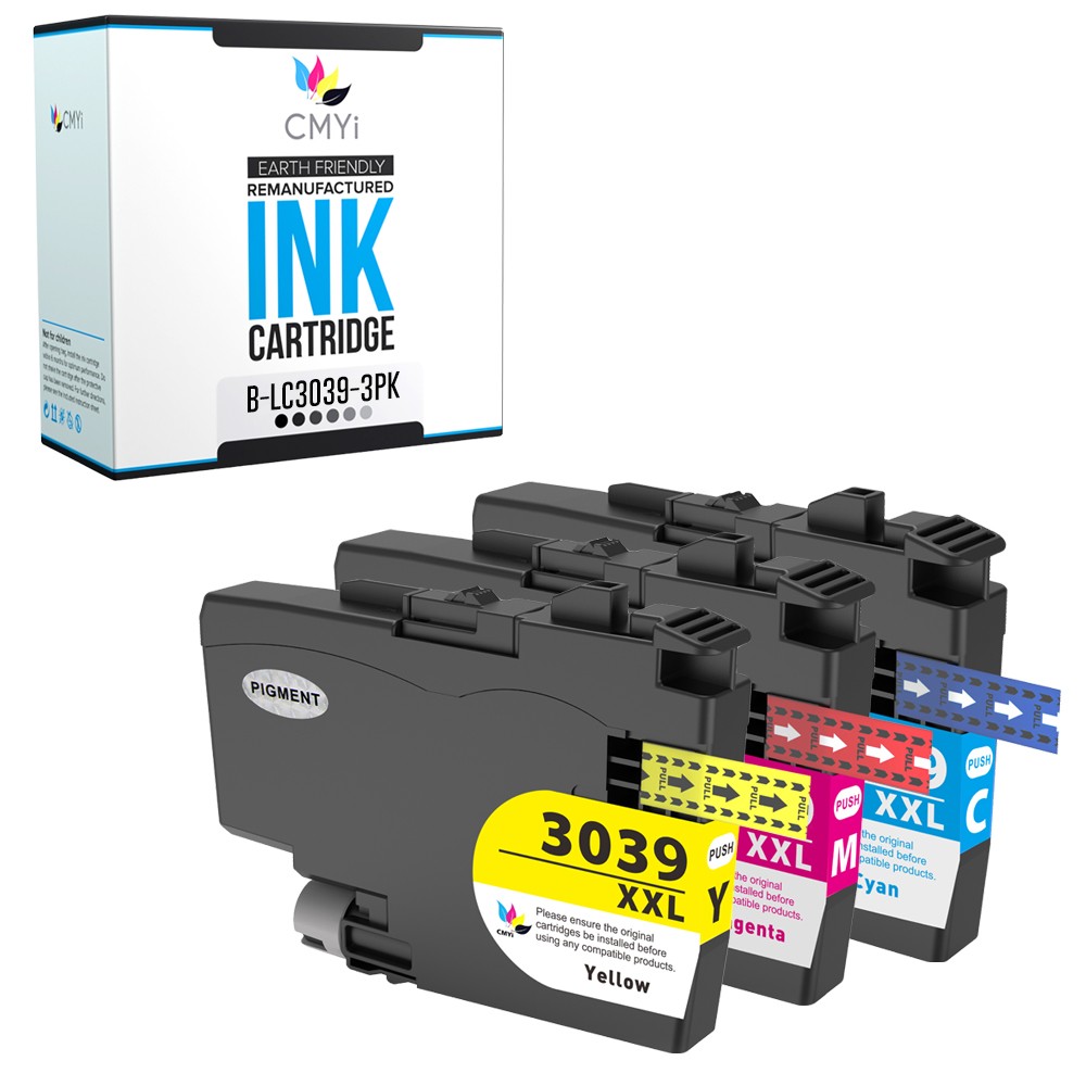 3PK Compatible CMYi LC3039 Color Ink Cartridges fits Brother MFC-J5845DW J5945DW
