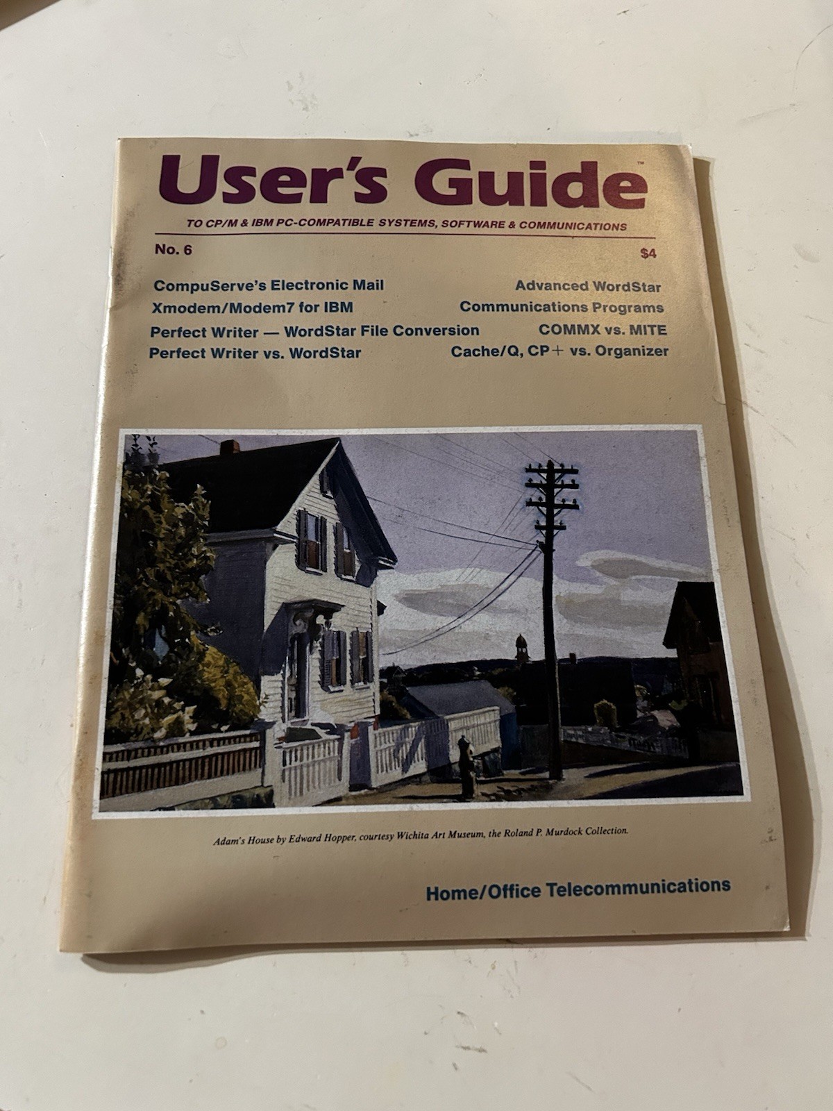 Vintage User's Guide Magazine No 6 CP/M IBM PC CompuServe Email Edward Hopper