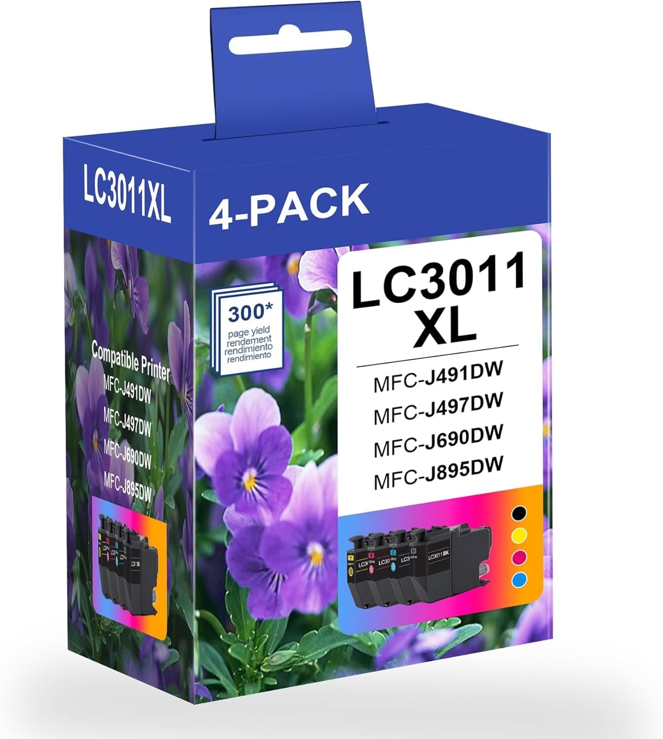LC3011XL Ink Cartridges BK/C/M/Y 4-Pack for Brother LC3011