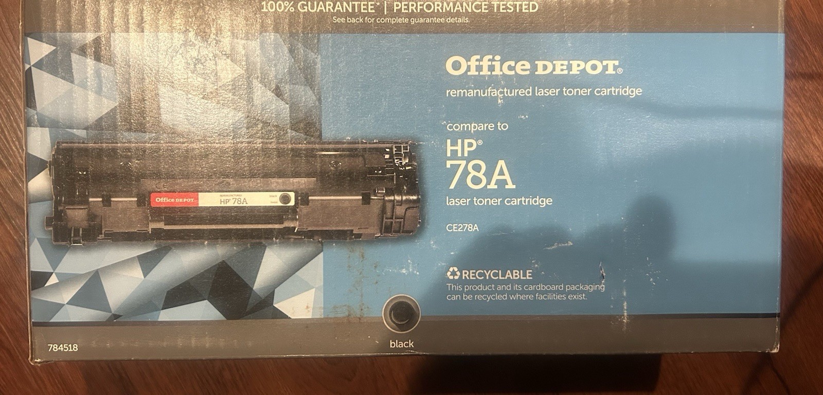 NEW Office Depot HP Black Laser Toner Cartridge Compare Hewlett Packard 78A