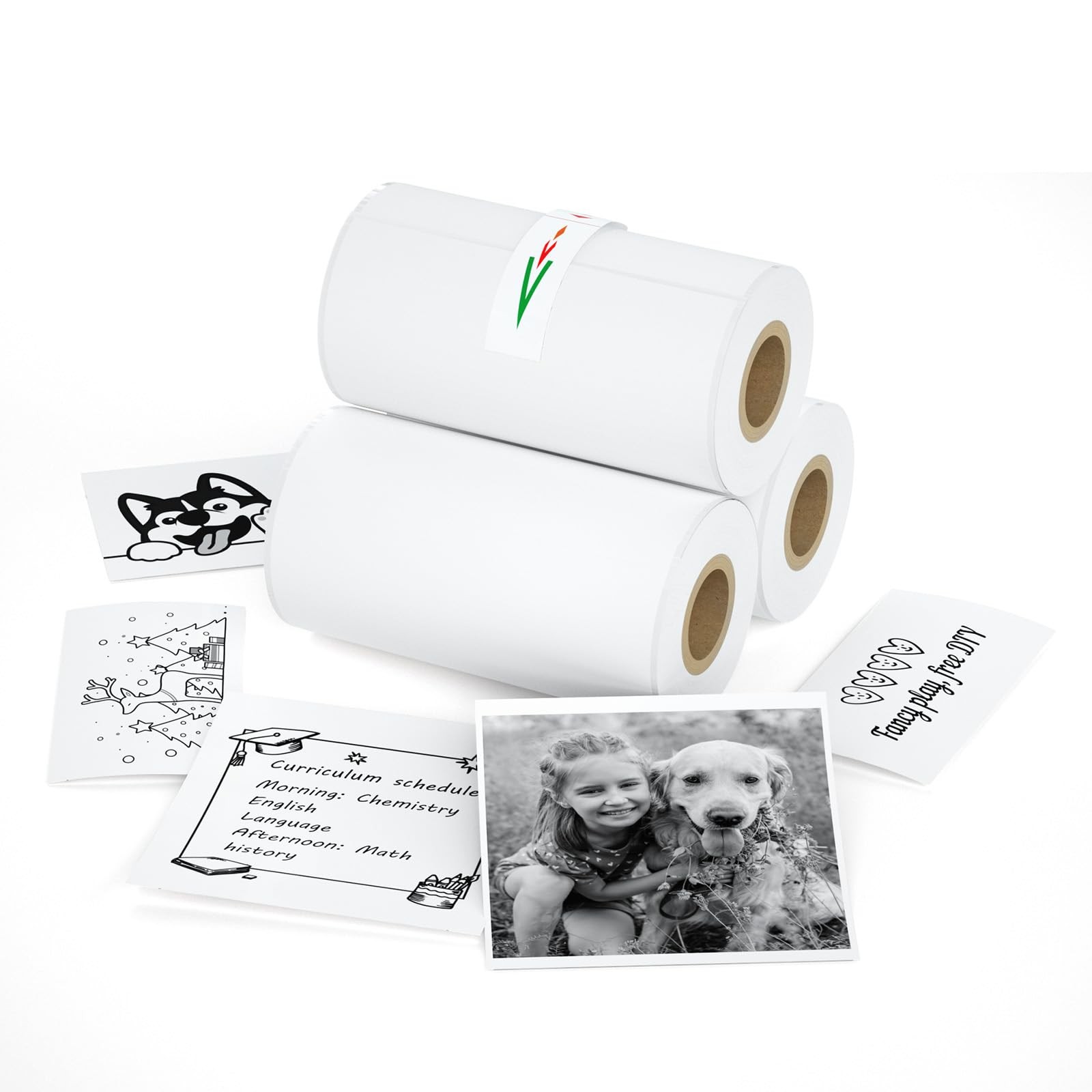 S1 S2 M02 T02 Mini Thermal Sticker Paper - (57x29mm, 3.5m/Roll) for Most Inst...