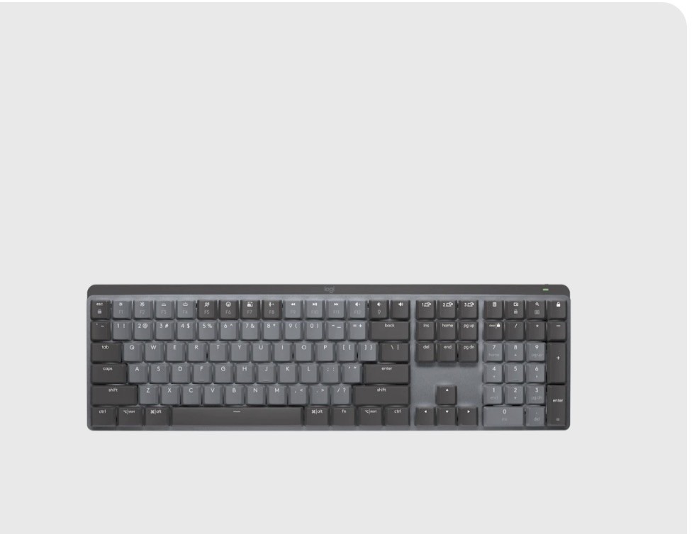 Logitech - MX Mechanical Full size Wireless Mechanical Linear Switch Keyboard 
