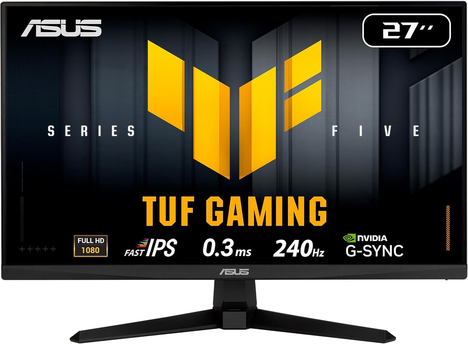 SUS TUF VG279QM5A 27 Inch 1080p 240Hz Fast IPS G-SYNC Gaming Monitor