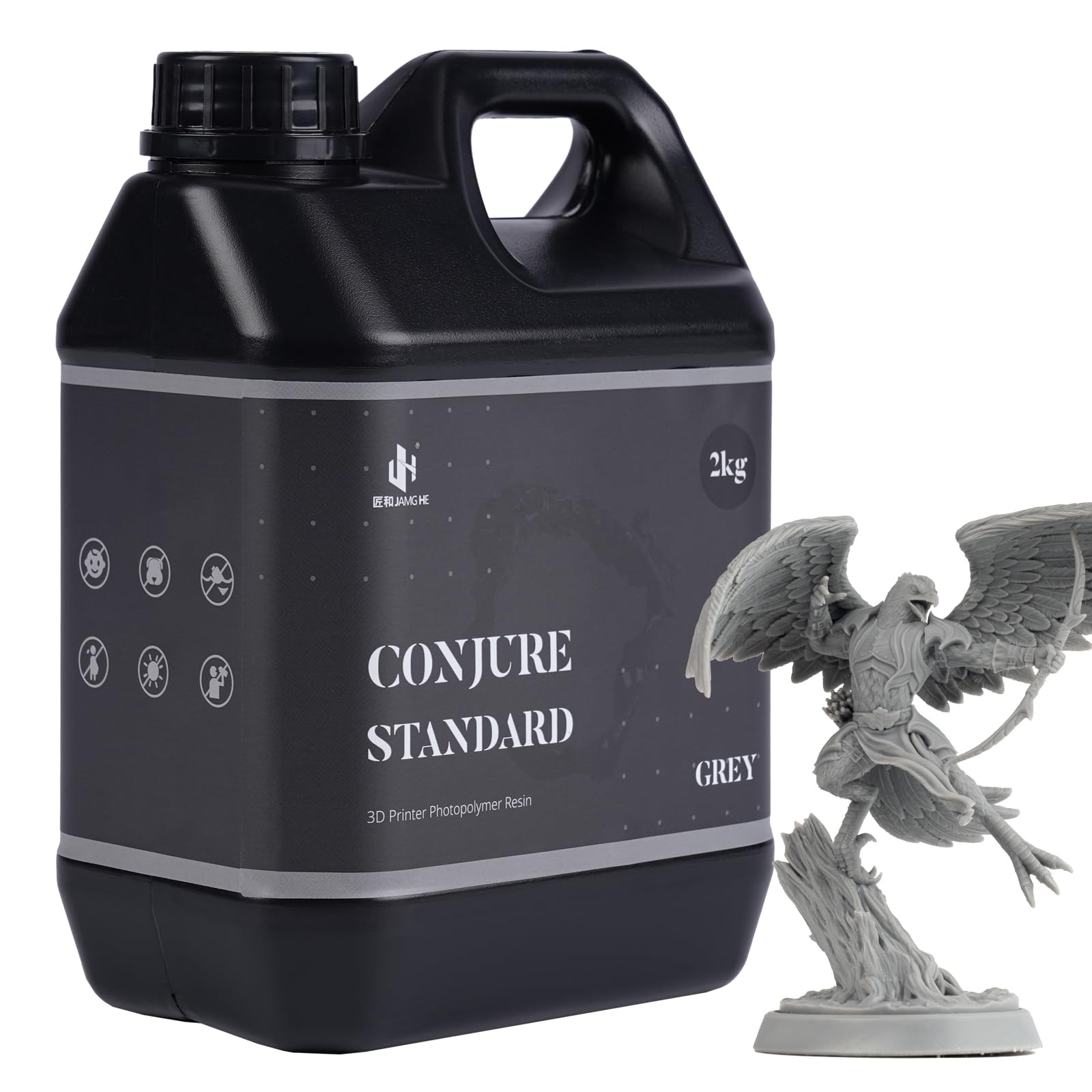 Conjure Standard Resin Grey 2kg for 3D Printer - 【Upgraded Strength