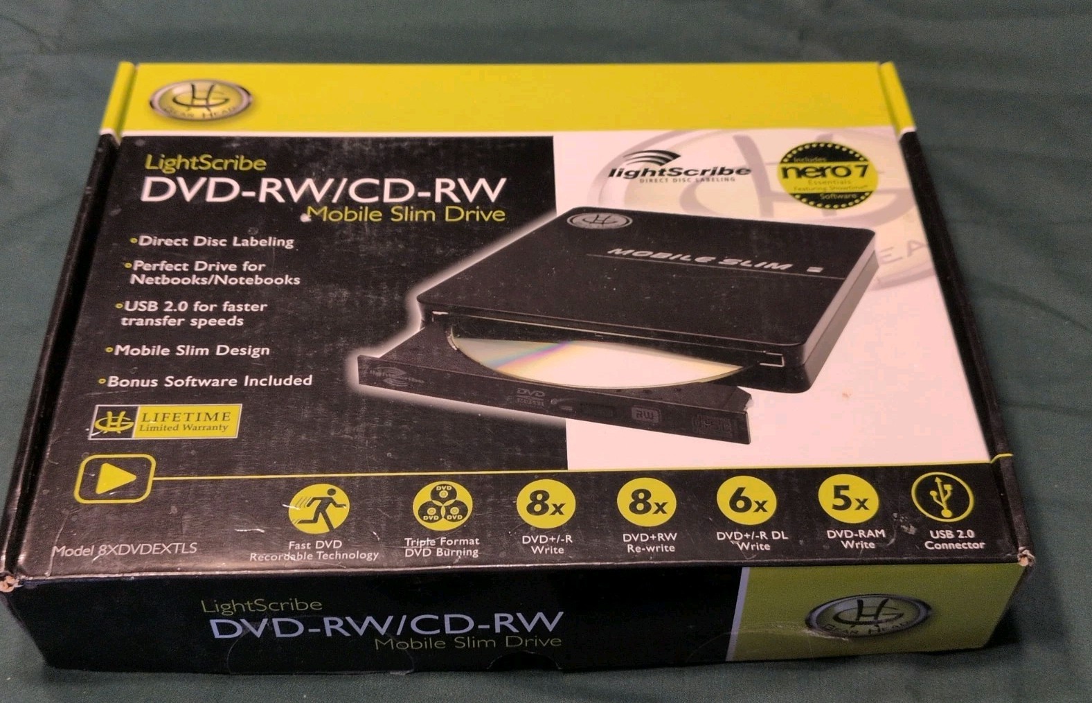 Gear Head Mobile Slim External DVD-RW/CD-RW Light Scribe ED-5215 