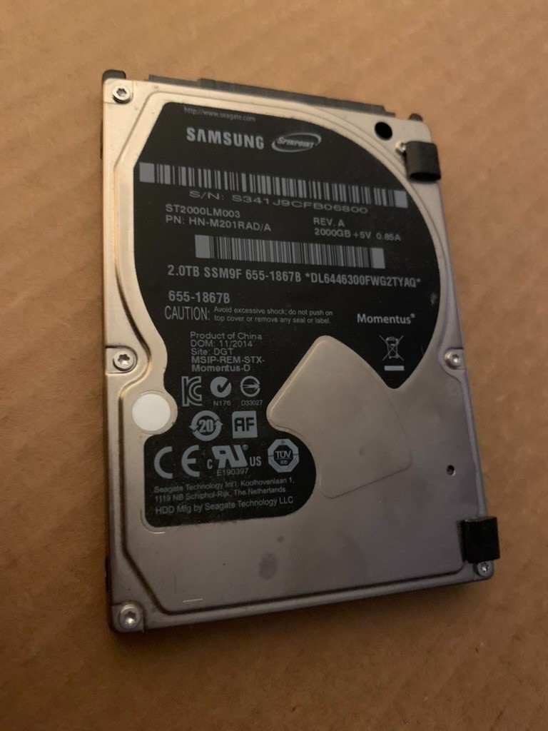 2TB HDD 2.5" Pre Loaded/Installed OSX Snow Leopard/Lion/Capitan/High Sierra BOOT