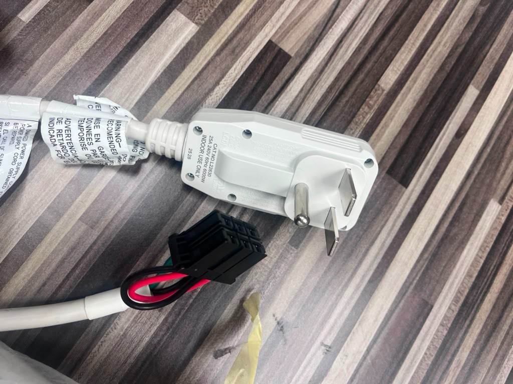 Power Cord LCDI 25A 240VAC 6000W with Connection Plug p/n PXPC23030  6feet