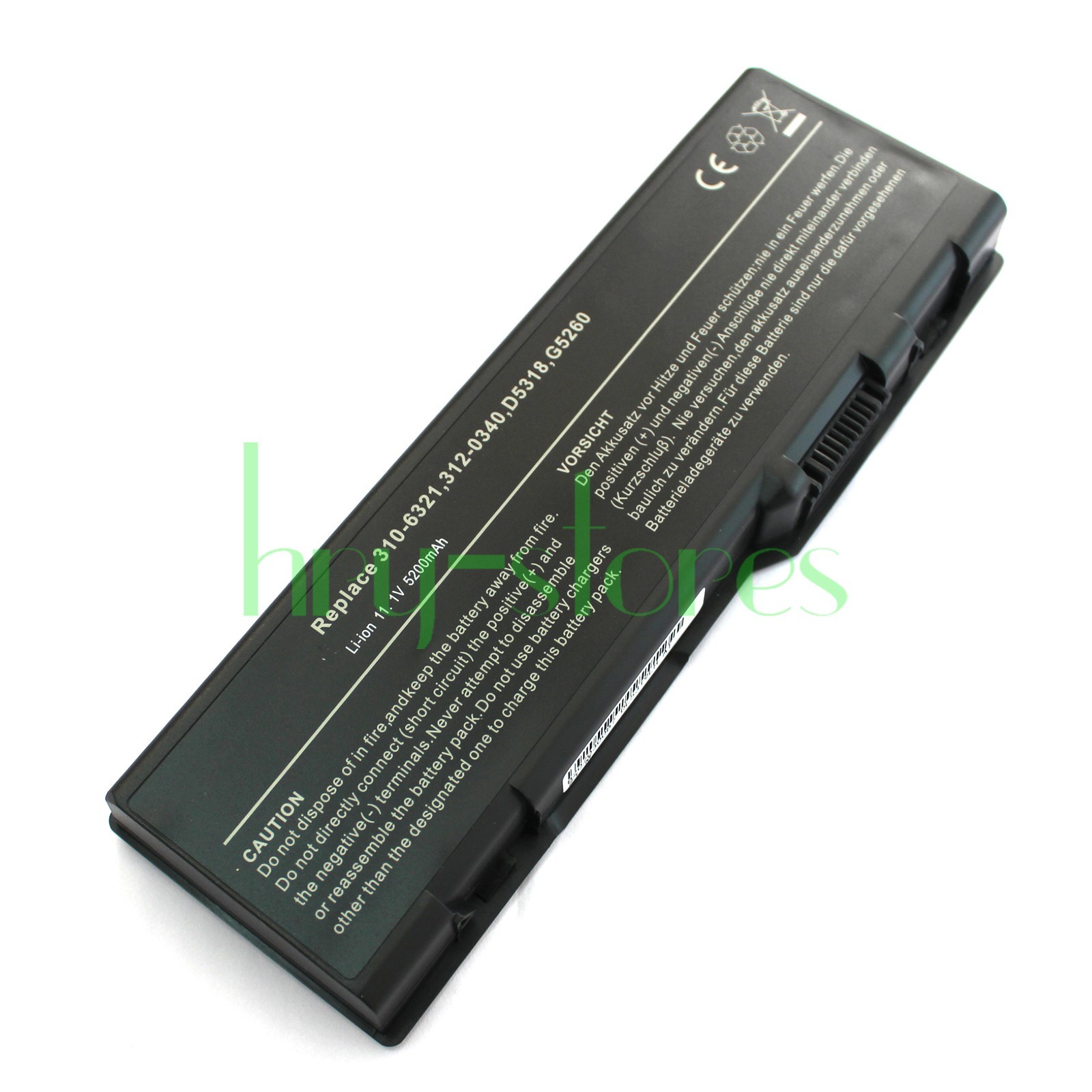 6Cell Battery for Dell Inspiron 6000 9200 9300 9400 XPS Gen 2 D5318 D5318 YF976