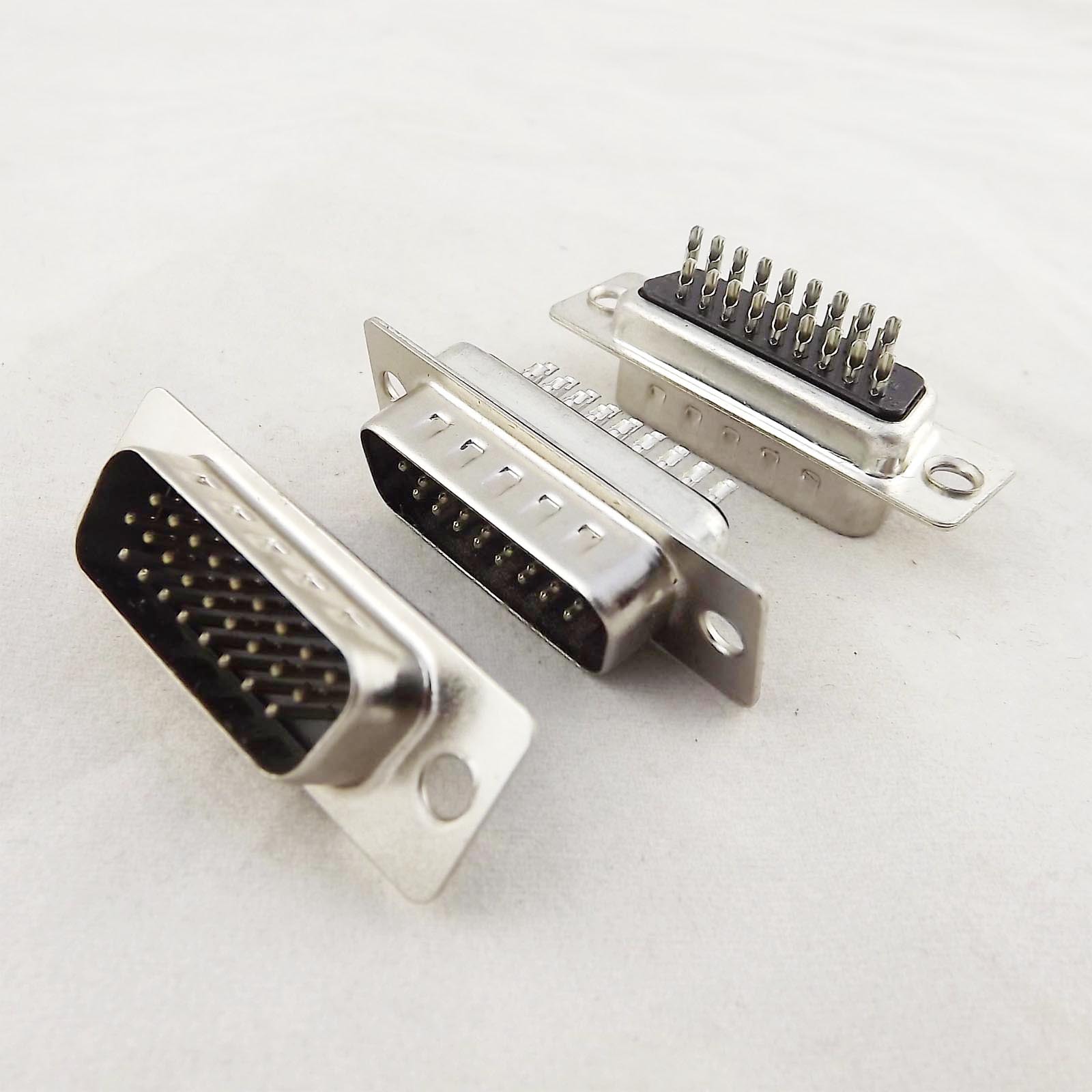 10pcs DB26M D-SUB DB26 26 Pin Male Straight 3 Rows Solder Type Adapter Connector