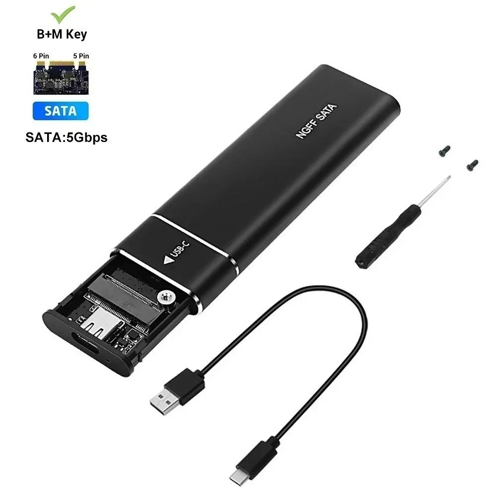 M.2 NVMe/NGFF SATA SSD to USB3.1 External SSD Reader Converter Adapter Enclosure