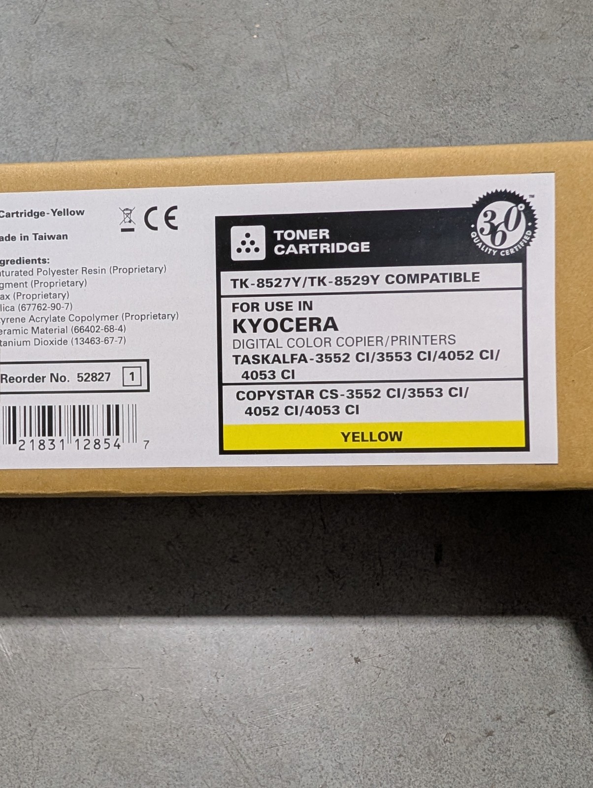 Kyocera/Copystar yellow toner TK-8527Y - TK-8529Y for TASKalfa 3552ci