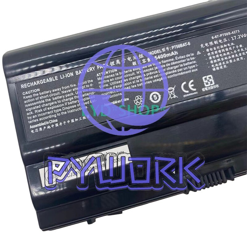 NEW P750BAT-8 Laptop Battery 14.8V 5400mAh For X599 X799 P770ZM P750BAT-8 P751ZM