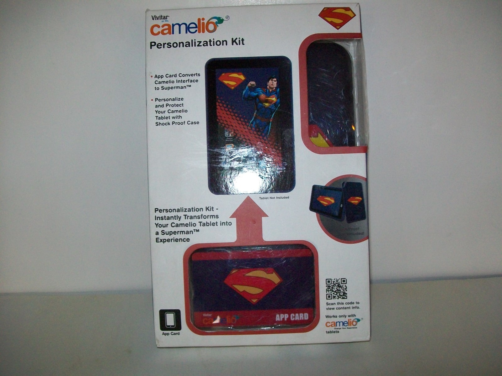 Vivitar Camelio Superman Themed Personalization Kit With Case & App Card B023 