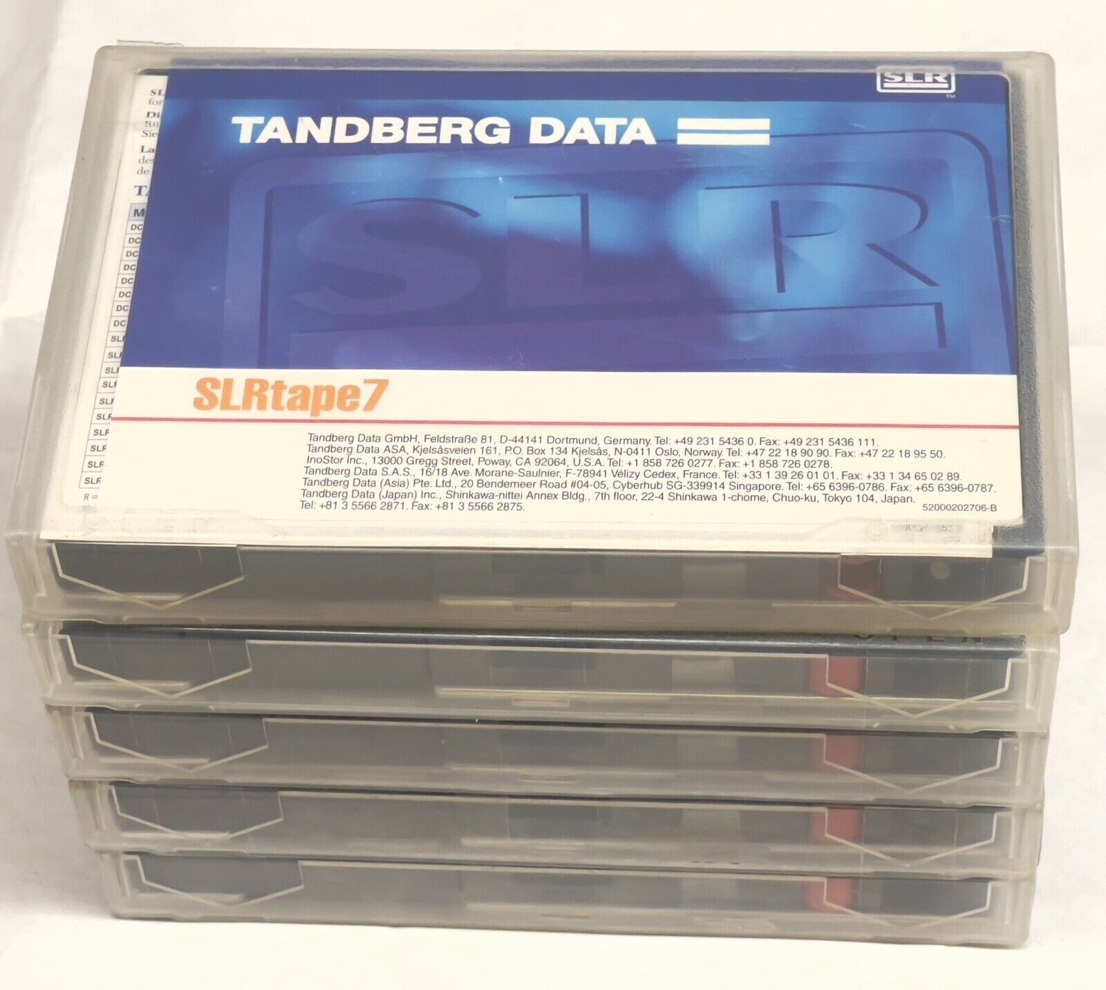 Lot of 5 Tandberg Data SLRtape 7 20/40GB QIC Data Tape Cartridge