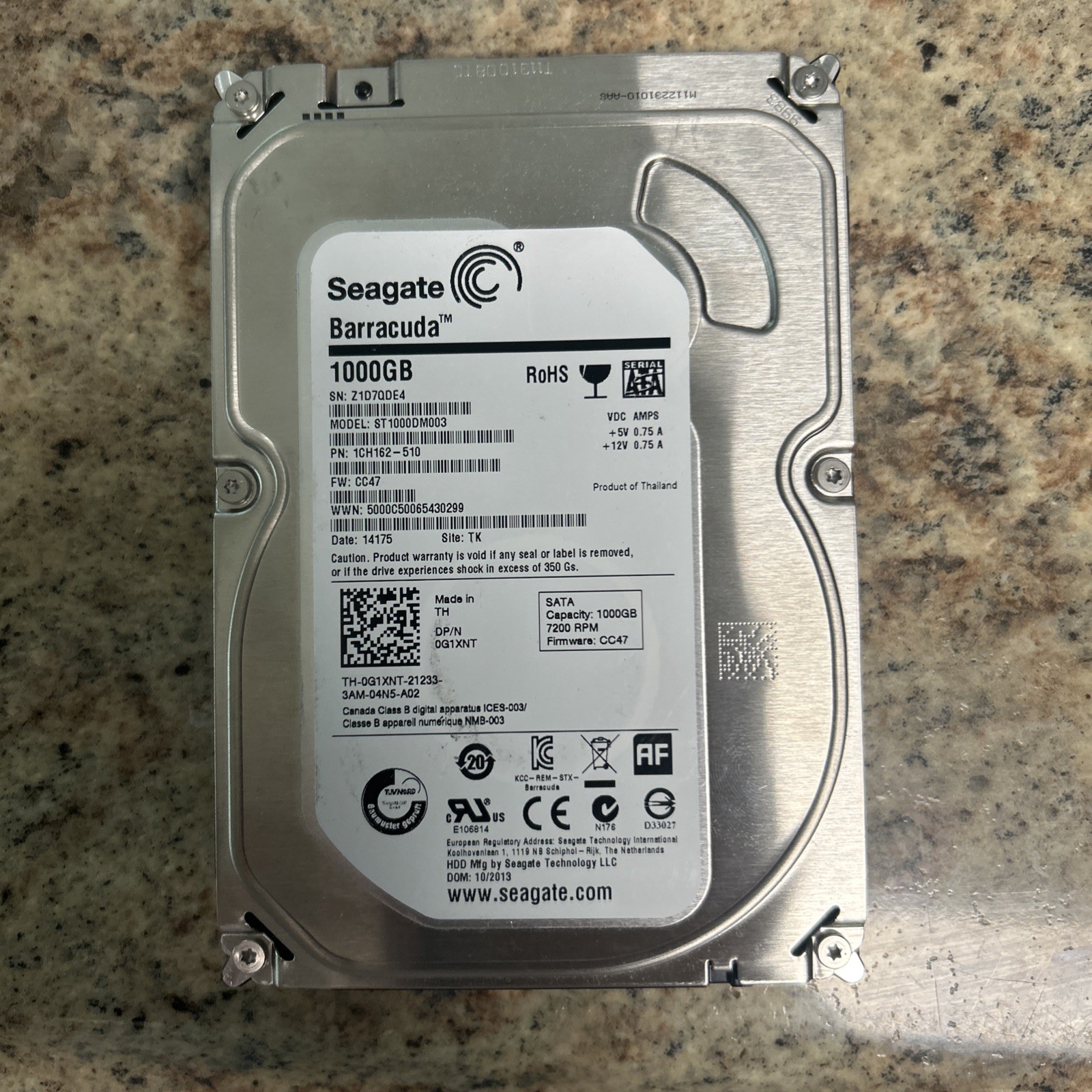 Seagate Barracuda 1000GB Hard Drive ST1000DM003