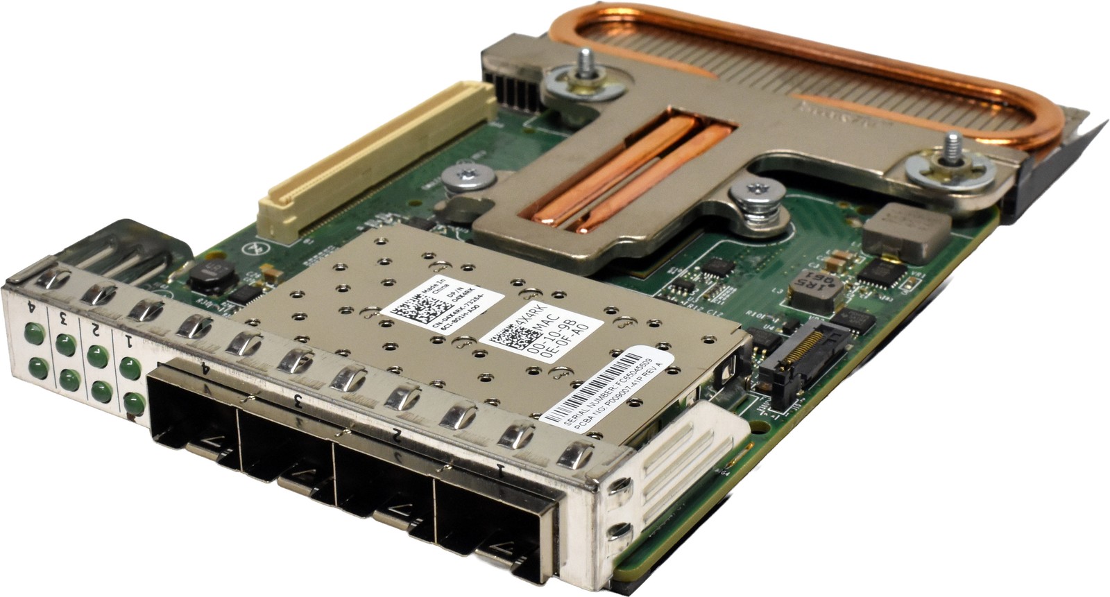 Dell Emulex P009007-41P 04X4RK Quad Port SFP+ 10GE Mezzanine Daughter Card