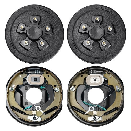 Electric Trailer Brake 10" x 2-1/4" & 5 on 4.5" Hub Drum Kit for 3500 lbs
