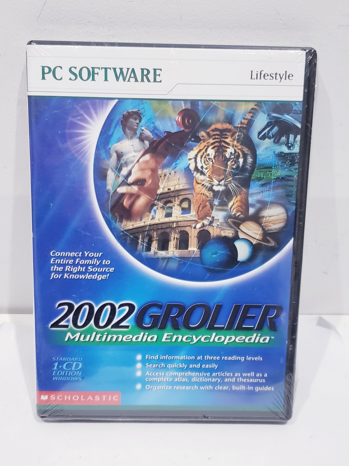 The 2002 Grolier Multimedia Encyclopedia PC Software - New Sealed