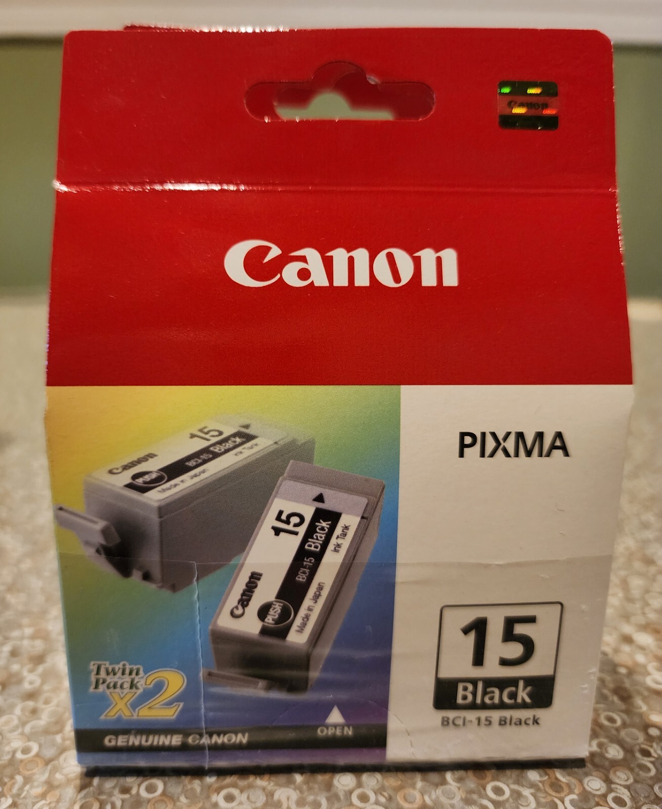 Lot of (3x) Genuine Canon Pixma 15 Black BCI-15  3111A11 Ink Sealed New in Box