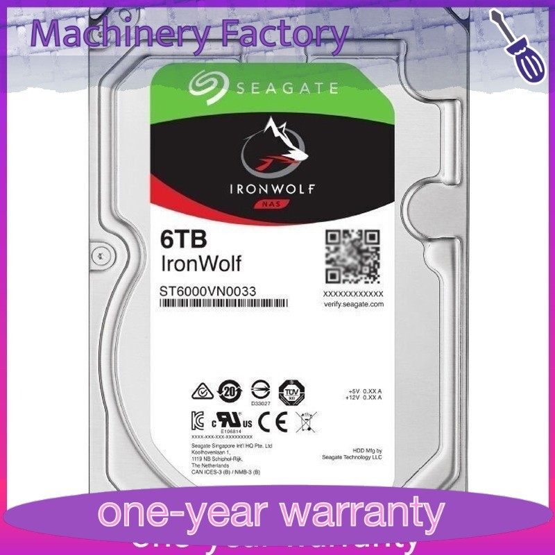 New Seagate IronWolf ST6000VN0033 6TB 7200RPM 256MB Cache 3.5"Internal HardDrive