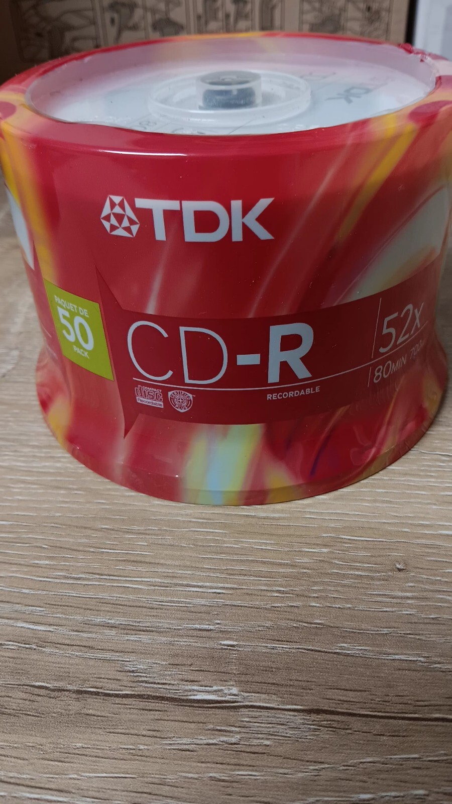 TDK CD-R Data Music 80 Minute, 700 MB 52x 50-Pack Spindle TDK